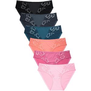 Sofra Ladies Bikini Panty With Lace Detail, Plus Size (Lp7733pkx)