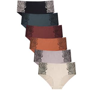 Mopas Ladies No Show Hipster Panty W Print Detail At Sides (Lpn2012h)