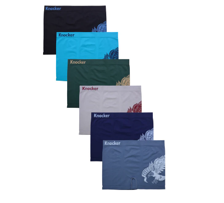 Knocker Men'S Seamless Boxer Briefs (Ms067m)